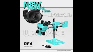 #rf4 360&deg; Double Boom Bracket Synchronous Zoom Magnification Observation Stereo Microscope RF6565TWW