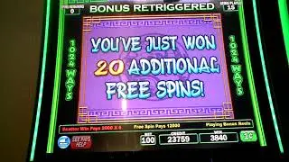 Triple Fortune Dragon Spitfire Slot Machine GREAT WIN Bonus