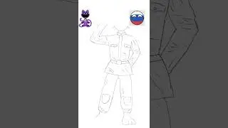 Catnap + Russia #art #anime #procreate #catnap #poppyplaytime #countryballs #russia #drawing
