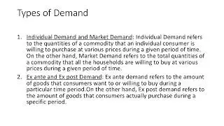 Demand and Law of Demand