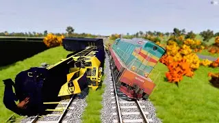 Random Trains going off the rails Part 2 | @beamng