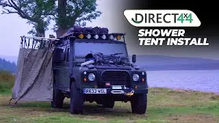 Direct 4x4 | Shower Curtain Install on our Land Rover Defender Camper | Quick & Easy Setup