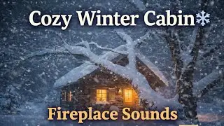 Cozy Winter Cabin ❄️ Fireplace Sounds for Deep Sleep & Relaxation (4K) 