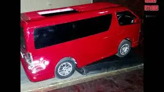 Diy rc van TOYOTA hiace with ACRYLIC sheet