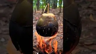 Surely you don't know, Palm fruit with FIRE #survival #camping #outdoors