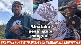 RICH KRG THE DON GIFTS A FAN WITH MONEY FOR DRAWING HIS RANGEROVER IN NAKURU!