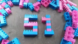 Playing building blocks Number 51-60