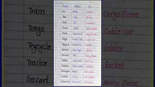 land transport name //water transport name//air transport name in english // paribahan ke sadhan