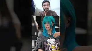 colourful hime style haircut
