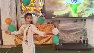 Very cute girl performance very nice republic Day