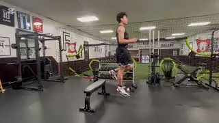 Seated, single leg jump ( double ) 