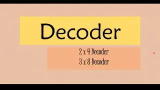 Decoder Circuits | 2x4, & 3x8 Decoder Circuits | Computer Hardware | ISC Class 12