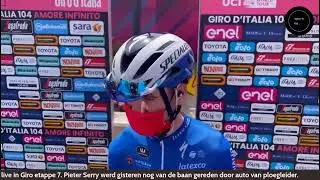 Pieter Serry werd gisteren nog van de baan gereden door auto van ploegleider.