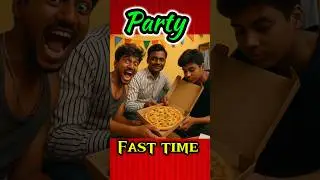 Pizza party on friends 😜😞🗿|| day- 1 || #vlog #shorts #7dayschallenge