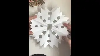 2D paper snowflake ❄️ #shorts #art #hacks #snowflake #ideas #winter