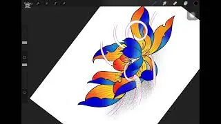 How to draw a lotus on iPads for tattoo model- drawing for tattoo design