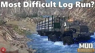 SpinTires MudRunner: MOST DIFFICULT LOGGING ROUTE!? HUGE CLIFFS!