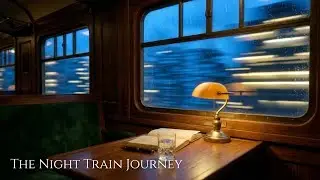15 Minute Night Train Journey 🚂 Rain & Track Sounds for Focus (Cinematic 4K)