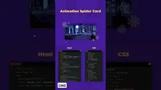Animated spider card #css #coding #code #javascript #html #webdesign #webproject #php #shorts #yt