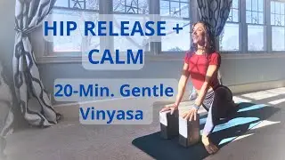 20-Minute Gentle Vinyasa Flow for Hips & Emotional Release | Stress Relief