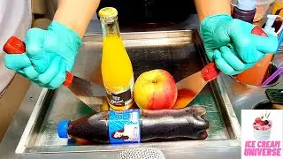 EP80 ASMR - Jennie BLACKPINK Pepsi Minute Maid Splash Apple Ice Cream Roll Lisa | Ice Cream Universe