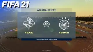 Iceland vs. Germany (World Cup Qualifier) - FIFA 21 | PS5