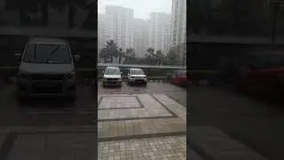 noida sector  76  rain  today  # the  haydan  park#