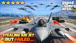 I Tried Stealing a Military Air Jet in GTA 5&hellip; But FAILED 😱✈️ (5 Star Wanted!)