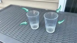 Modern Drinking Glasses Set, 12 Count Clear Cooler Glassware