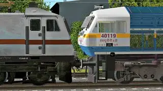 Loco failed of mallavan express rescue by gy wdp4d in indian train simulator