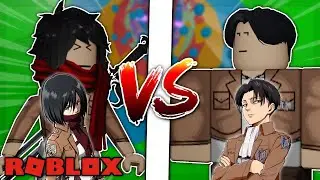 MIKASA vs LEVI | ATTACK ON TITAN! [ROBLOX!]