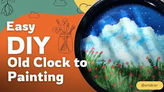 Old Clock Makeover 🎨 Easy DIY Painting for Home Decor  #DIYHomeDecor #arttutorial  #EasyDIY 