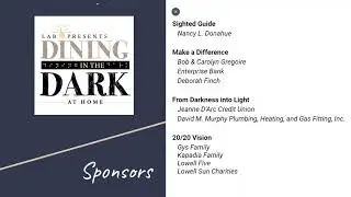 7th Annual Dining In The Dark [Zoom Webinar] - October 19, 2020