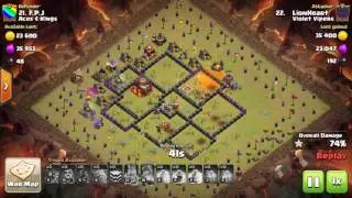 Clash of Clans TH9 GoBoHo 3 STAR ATTACK