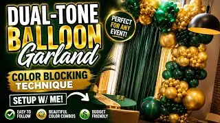 Dual-Tone Half Balloon Garland | Color Blocking Technique | Balloon Decoration Ideas
