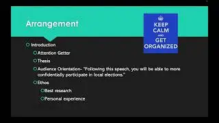 Speech 2 Instructions: Arrangement