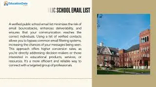 Reach the Right Audience With Verified Public School Email List
