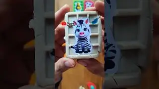 Making zebra clay waffle #shorts