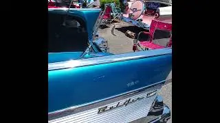 57 Bel air sitting at a show #musclecars #classicmuscle #carshow #speed #chevy #50s #belair #fyp