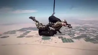 SF operator in military free fall.