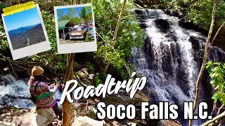 THIS BEAUTIFUL WATERFALL IS MINUTES FROM THE ROAD | MAGGIE VALLEY TO CHEROKEE #NorthCarolina #hiking