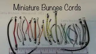 1:12 scale Miniature DIY Bungee Cord project using floral wire, elastic cord, paint & jewelry chain