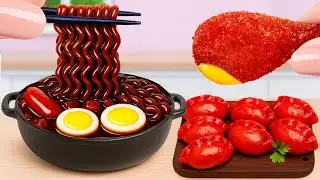 Best Of Food Recipe 🍗 How To Cook Delicious Miniature Fried Chicken and Spicy Noodles