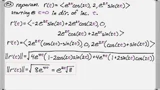 Calculating an Arc Length Parameterization by Hand