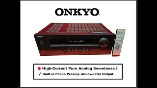 🍒Onkyo High-Quality Performance Receiver 50 Watt Remote Phono Input for Turntables 6 Audio Inputs 🔊🎵