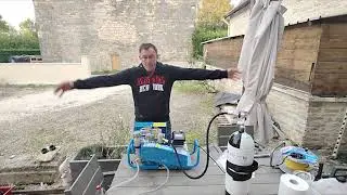 Mise en route du compresseur Great Pump (copie Coltri) 300 bars 100 litres par minute