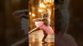 Dhinka Chika Dhinka Chika. Ballerina Kitty&rsquo;s Ballet #Shorts #kitten #cute #dance #catlovers