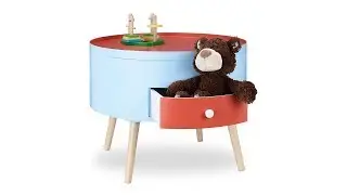 Bunter Beistelltisch mit Schublade