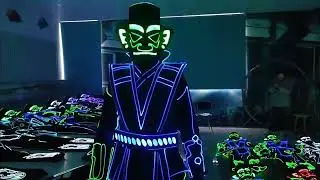 Future LED Light Robot Club Stage Show Tron Dance Costumes Glow Party Robot Rave Clothe  WL-0317-2