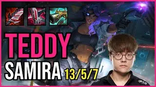 TEDDY - SAMIRA vs. APHELIOS ADC | KR GRANDMASTER | PATCH 11.2 | QUADRAKILL